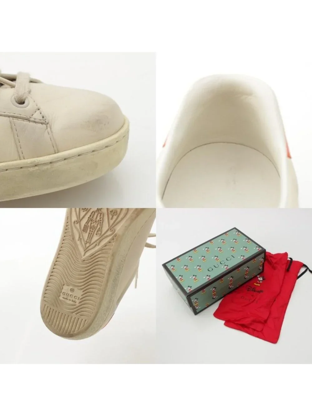 Gucci Disney A Low Cut Sneakers Shoes White 8